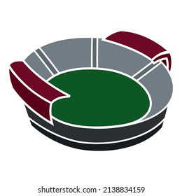 Isolated circle open stadium vector illustration