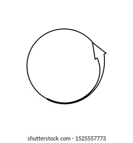 Isolated circular arrow with place for text cycle circle. Vector illustration on white background. Useful for banner design, business concept or web ad