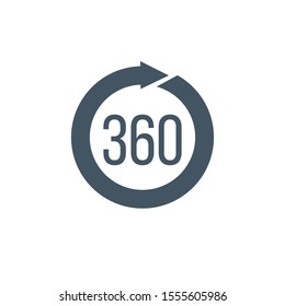 Isolated circular arrow . Vector illustration on white background. Useful for banner design, business concept or web ad