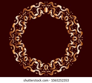  isolated circular ornament