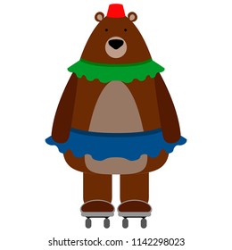 Isolated circus bear
