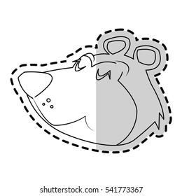 Isolated circus bear design