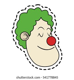 Isolated circus clown design