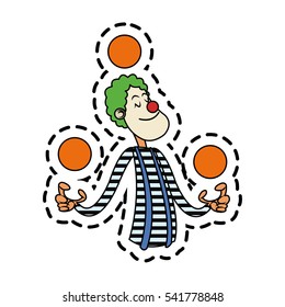 Isolated circus clown design