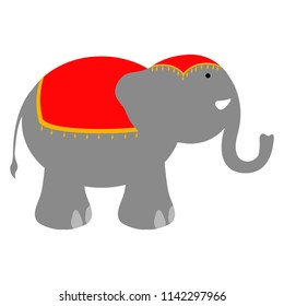 Isolated circus elephant