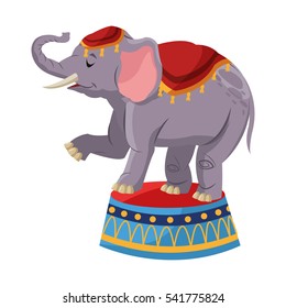 Isolated circus elephant design