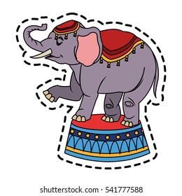 Isolated circus elephant design