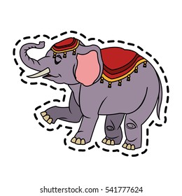 Isolated circus elephant design