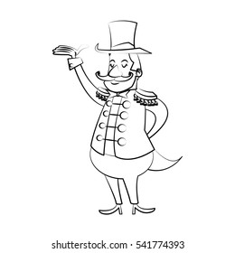 Isolated circus man design