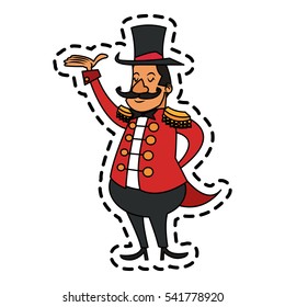 Isolated circus man design