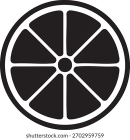Silhuetas de fatia de frutas cítricas isoladas ilustração de stock de forma de limão laranja mínima simples