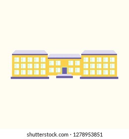 Isolated city buildings icon public building vector illustration