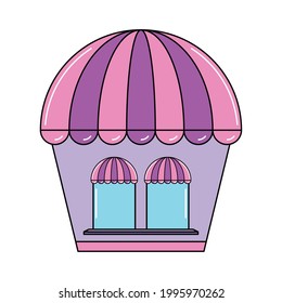 Isolated city shop building icon