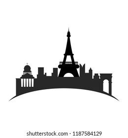 Isolated cityscape of Paris
