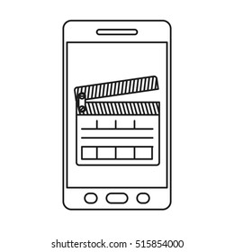 Isolated clapboard and smartphone design