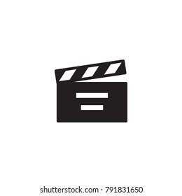 Isolated Clapper Icon Symbol On Clean Background. Vector Clapperboard Element In Trendy Style.