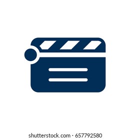 Isolated Clapperboard Icon Symbol On Clean Background. Vector Action  Element In Trendy Style.