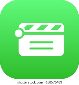 Isolated Clapperboard Icon Symbol On Clean Background. Vector Action  Element In Trendy Style.