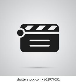 Isolated Clapperboard Icon Symbol On Clean Background. Vector Action  Element In Trendy Style.