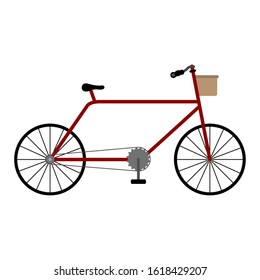 Isolated classic bicycle over a white background - Vector