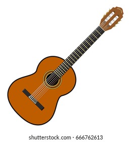 Isolated Classic guitar on transparent background
