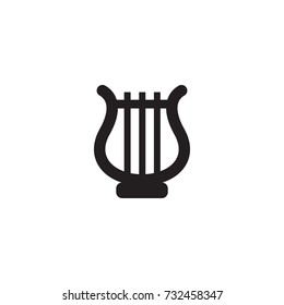 Isolated Classic Icon Symbol On Clean Background. Vector Lyre Element In Trendy Style.