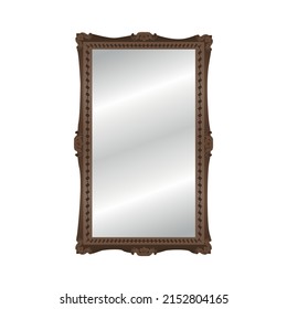 Isolated Classic Vintage Retro Mirror