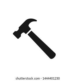 Isolated claw hammer silhouette icon