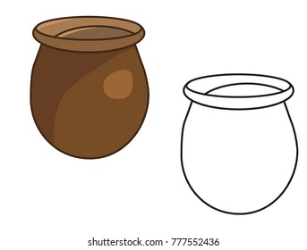  isolated clay pot