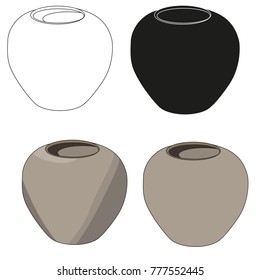 isolated clay pot