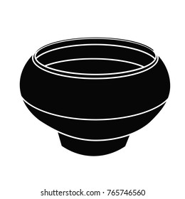  isolated clay pot silhouette