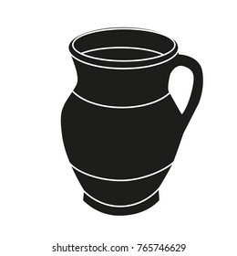  isolated clay pot silhouette