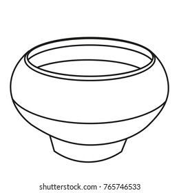  isolated clay pot of sketches
