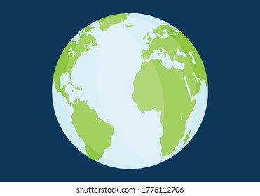 Isolated clean planet earth icon.