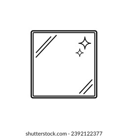 Isolated clean and shiny mirror icon Vector illustration