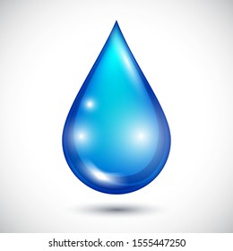 Isolated clean water blue drop – for stock