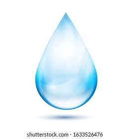 Isolated clean water blue drop – vector for stock