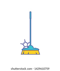 Isolated cleaning brush design icon vector ilustration