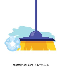 Isolated cleaning brush design icon vector ilustration