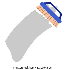 Isolated cleaning brush with a splash effect. Vector illustration design
