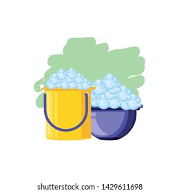 Isolated cleaning bucket design icon vector ilustration