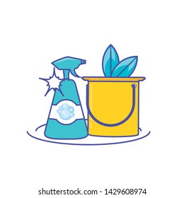 Isolated cleaning bucket and detergent design