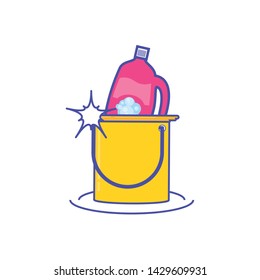 Isolated cleaning bucket and detergent design