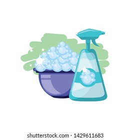 Isolated cleaning bucket and detergent design