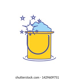 Isolated cleaning bucket with foam design
