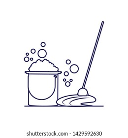 Isolated cleaning bucket and mop design