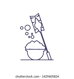 Isolated cleaning bucket and mop design