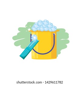 Isolated cleaning bucket and soap design