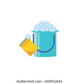 Isolated cleaning bucket and sponge design