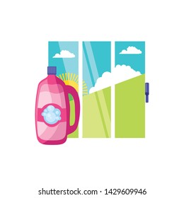 Isolated cleaning detergent design icon vector ilustration